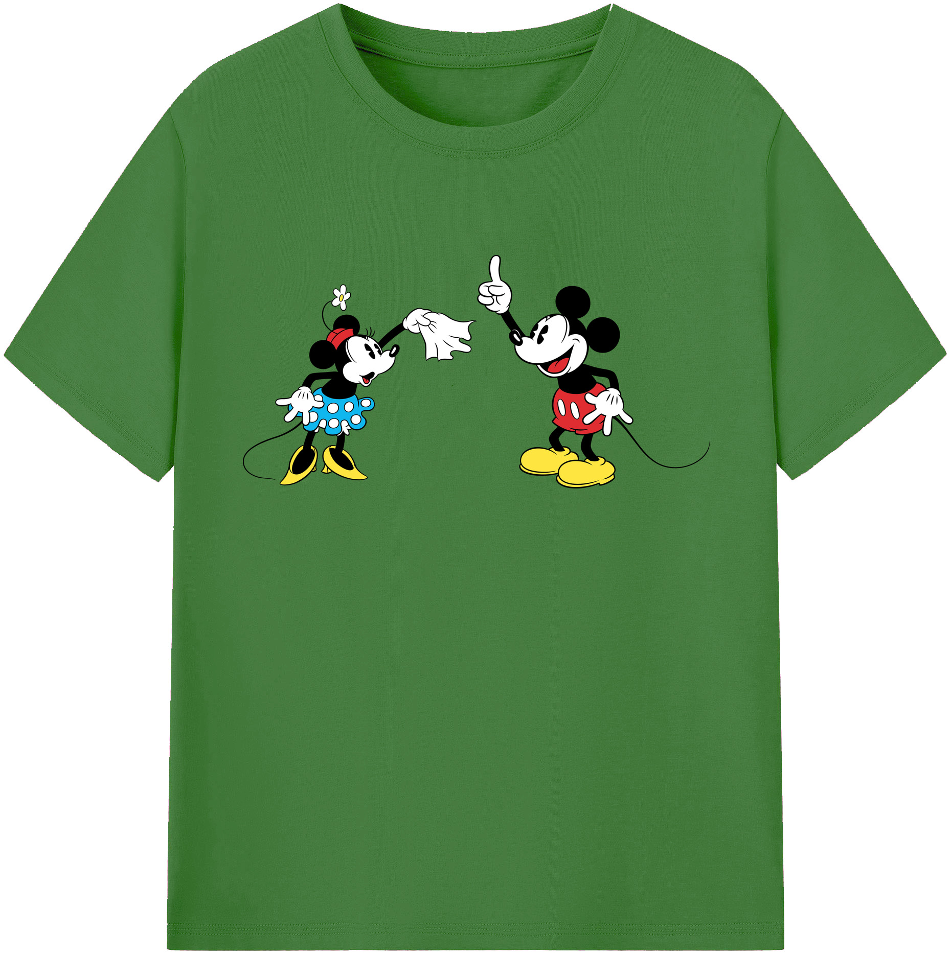 （画像用） ミッキーマウス Mickey Mouse レディースカジュアルプリントTシャツ（綿100％）
